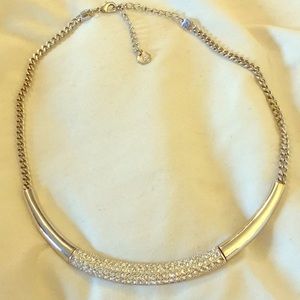 Touchstone Crystal white collar necklace